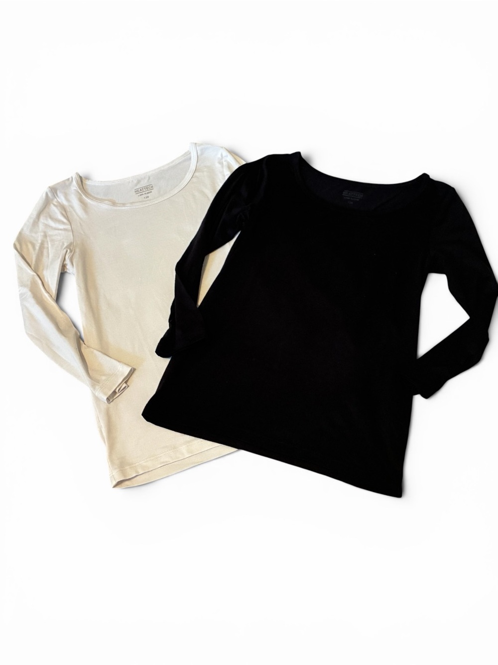 Uniqlo Heat Tech Long Sleeve Under Shirts Small Sheer Lot Japan 120 Black White‎